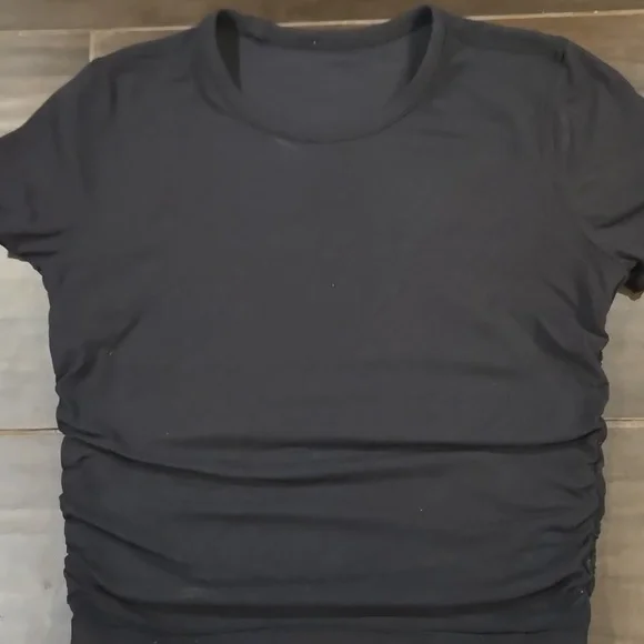 Lululemon All It Takes Black Ribbed Top Sz S/M - Picture 4 of 4